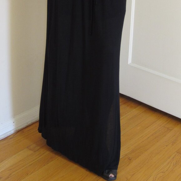 Michael Stars Maxi Dress Black Size M Sleeveless Micro Modal - Picture 2 of 15